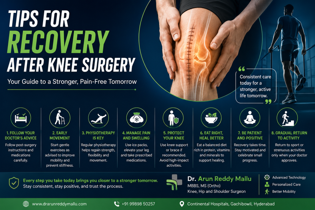 Tips for Recovery after Knee Surgery - Dr. Arun Reddy Mallu